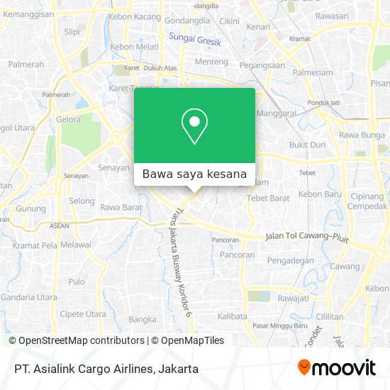 Peta PT. Asialink Cargo Airlines