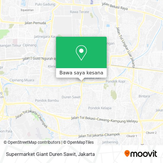 Peta Supermarket Giant Duren Sawit