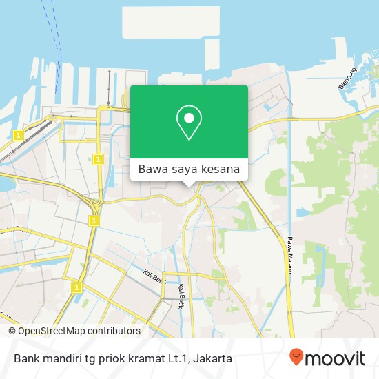 Peta Bank mandiri tg priok kramat Lt.1