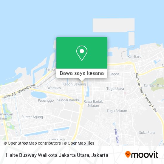 Peta Halte Busway Walikota Jakarta Utara