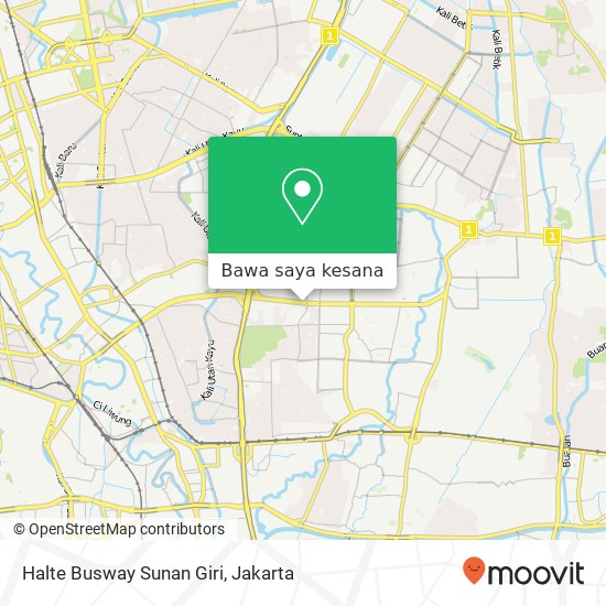 Peta Halte Busway Sunan Giri