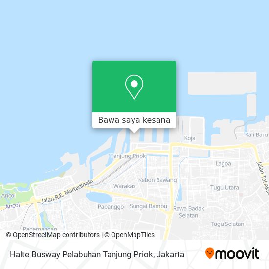 Peta Halte Busway Pelabuhan Tanjung Priok