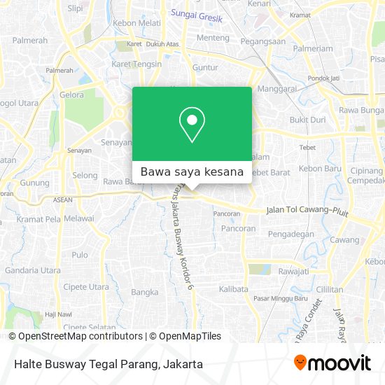 Peta Halte Busway Tegal Parang