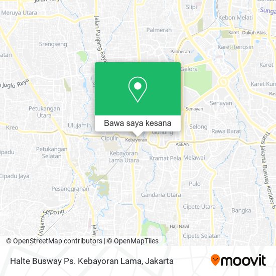 Peta Halte Busway Ps. Kebayoran Lama