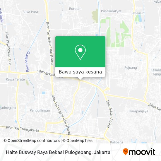 Peta Halte Busway Raya Bekasi Pulogebang
