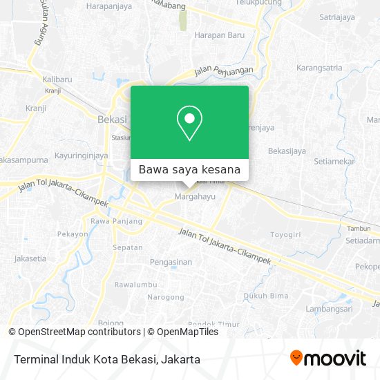 Peta Terminal Induk Kota Bekasi