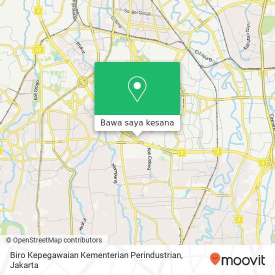 Peta Biro Kepegawaian Kementerian Perindustrian