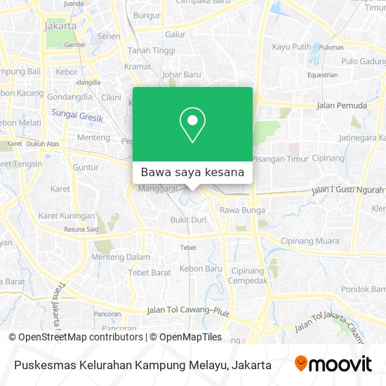 Peta Puskesmas Kelurahan Kampung Melayu
