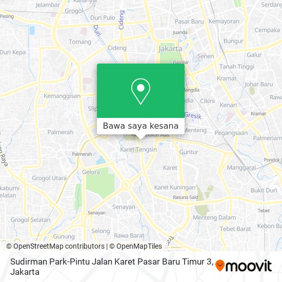 Peta Sudirman Park-Pintu Jalan Karet Pasar Baru Timur 3