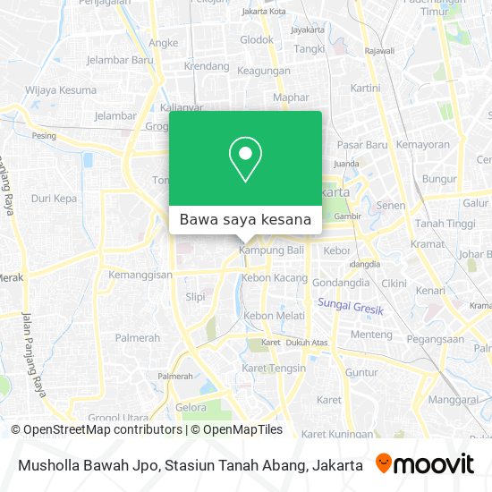 Peta Musholla Bawah Jpo, Stasiun Tanah Abang