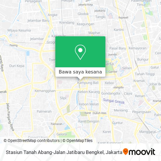 Peta Stasiun Tanah Abang-Jalan Jatibaru Bengkel