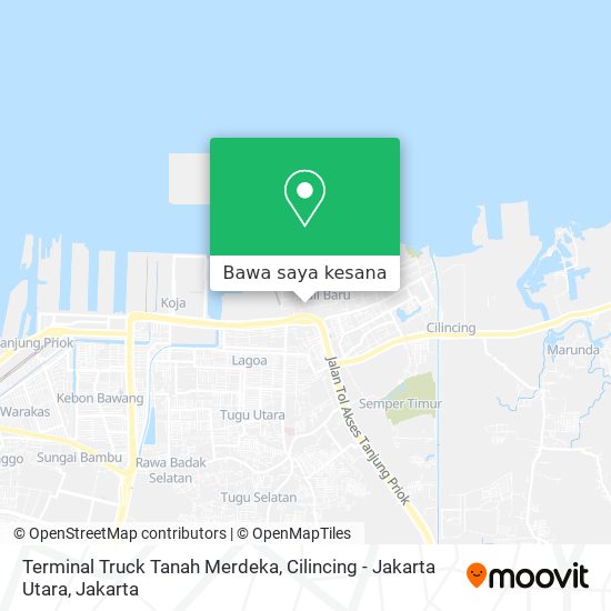 Peta Terminal Truck Tanah Merdeka, Cilincing - Jakarta Utara
