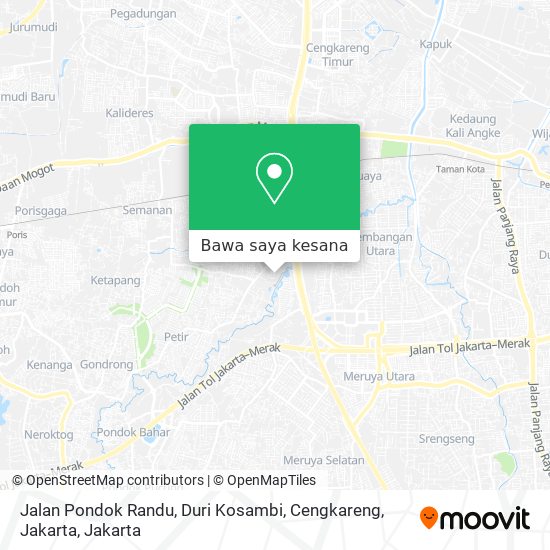 Peta Jalan Pondok Randu, Duri Kosambi, Cengkareng, Jakarta