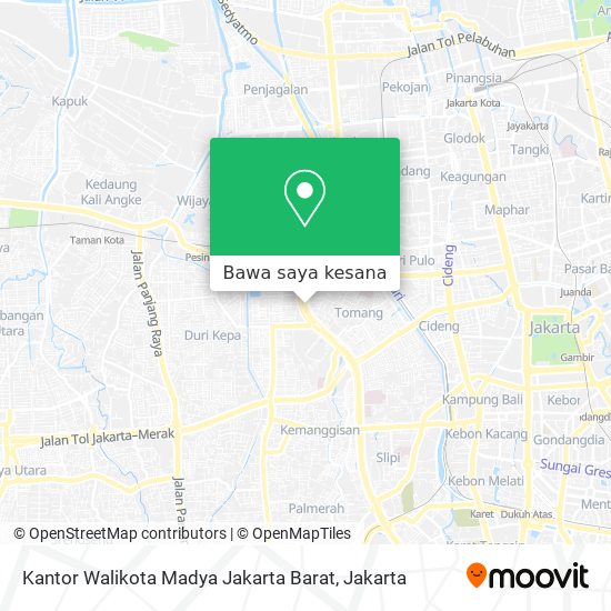 Peta Kantor Walikota Madya Jakarta Barat
