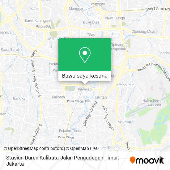 Peta Stasiun Duren Kalibata-Jalan Pengadegan Timur