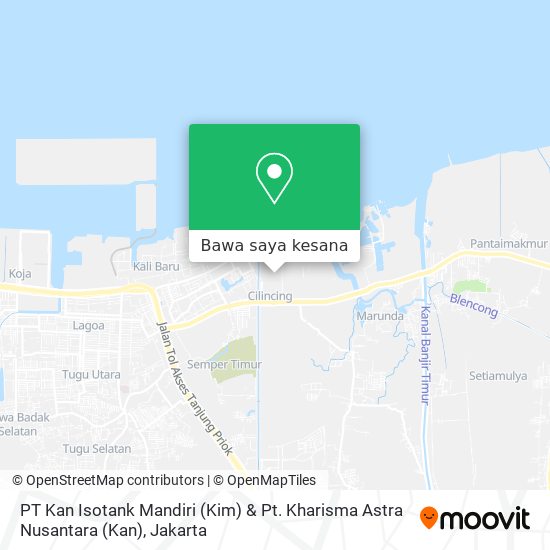 Peta PT Kan Isotank Mandiri (Kim) & Pt. Kharisma Astra Nusantara (Kan)