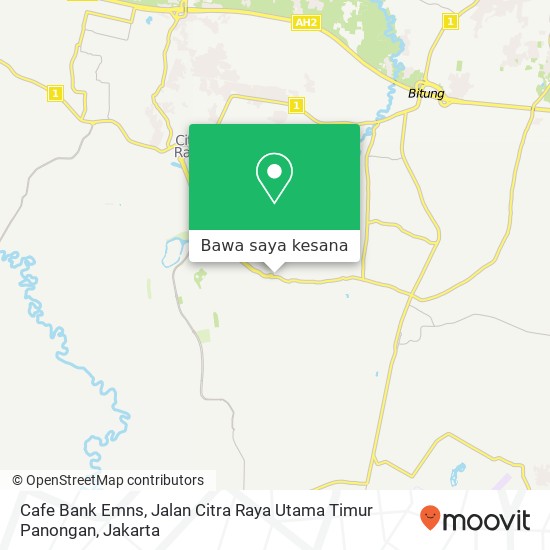 Peta Cafe Bank Emns, Jalan Citra Raya Utama Timur Panongan