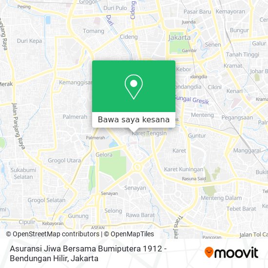 Peta Asuransi Jiwa Bersama Bumiputera 1912 - Bendungan Hilir