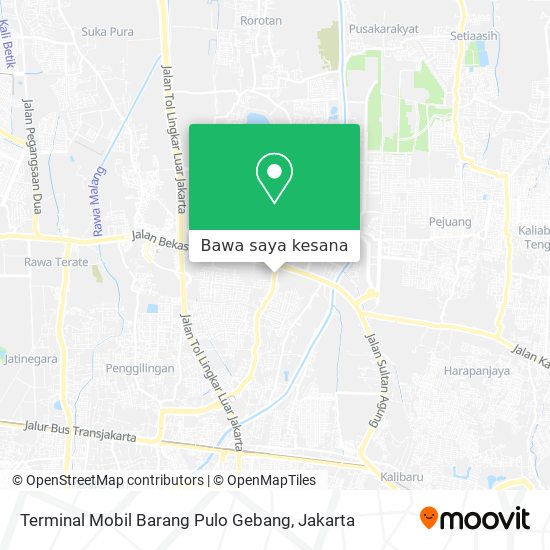 Peta Terminal Mobil Barang Pulo Gebang