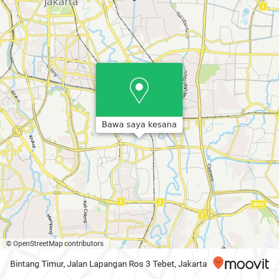 Peta Bintang Timur, Jalan Lapangan Ros 3 Tebet