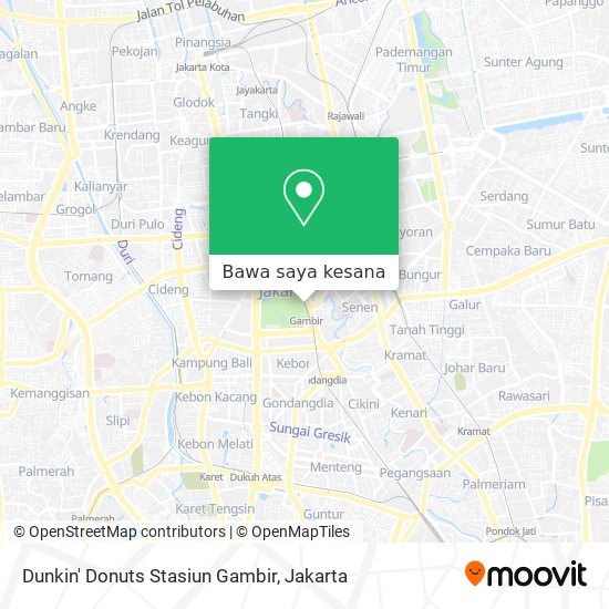 Peta Dunkin' Donuts Stasiun Gambir