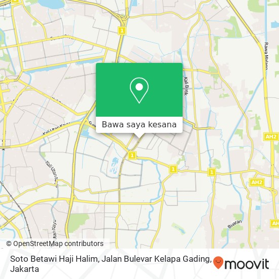 Peta Soto Betawi Haji Halim, Jalan Bulevar Kelapa Gading