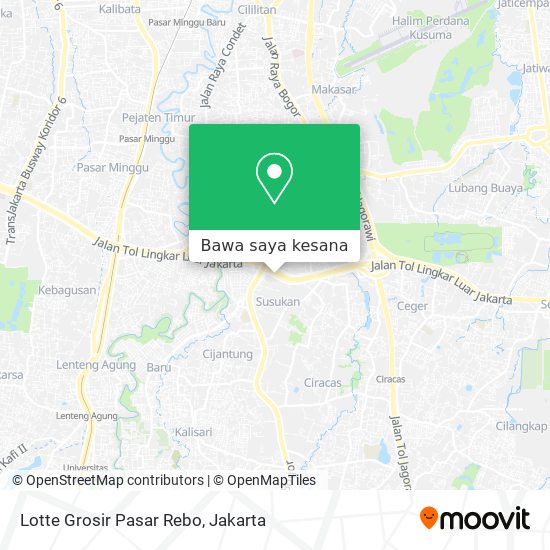 Peta Lotte Grosir Pasar Rebo
