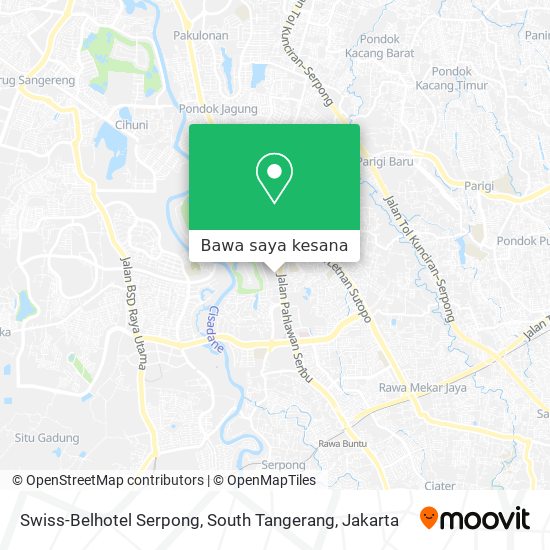 Peta Swiss-Belhotel Serpong, South Tangerang