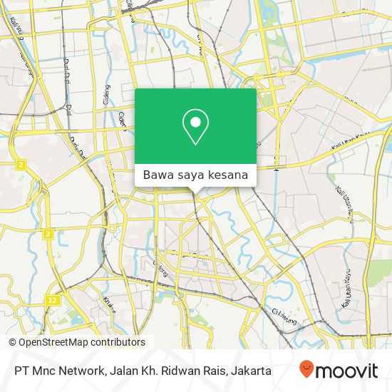 Peta PT Mnc Network, Jalan Kh. Ridwan Rais