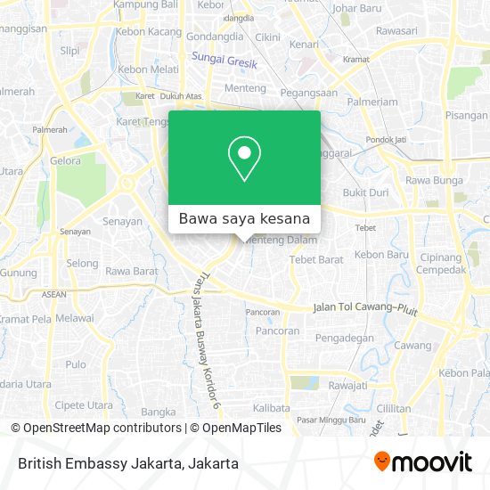 Peta British Embassy Jakarta