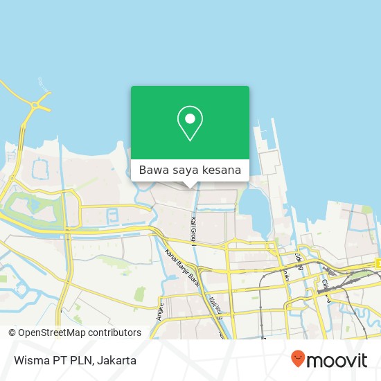 Peta Wisma PT PLN, Jalan Pluit Utara Raya