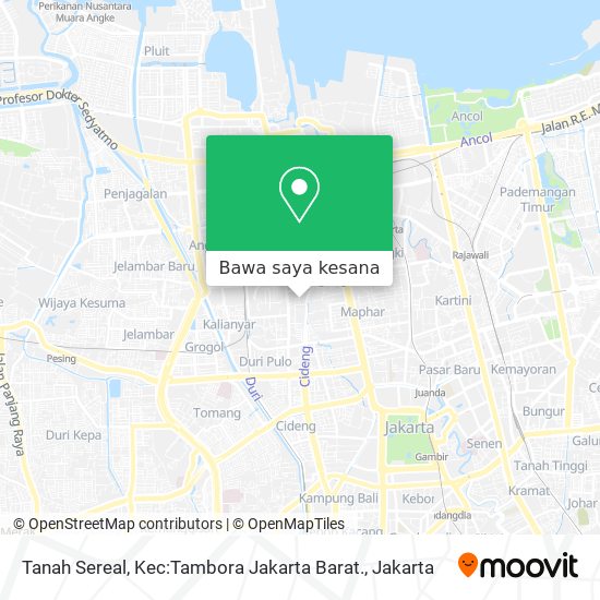 Peta Tanah Sereal, Kec:Tambora Jakarta Barat.