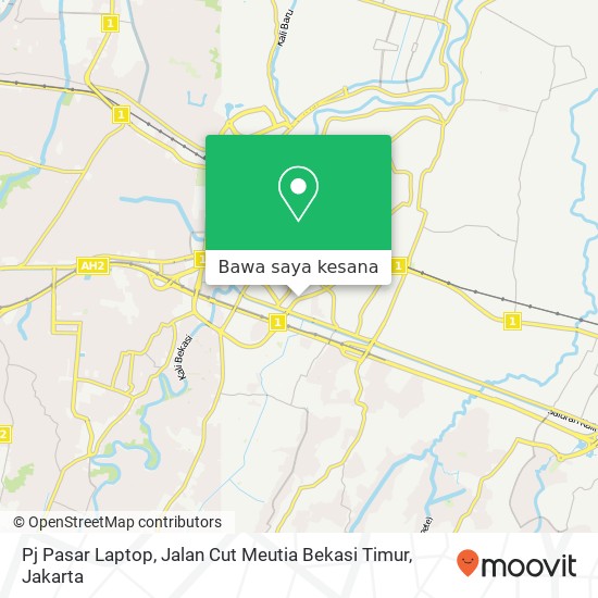 Peta Pj Pasar Laptop, Jalan Cut Meutia Bekasi Timur