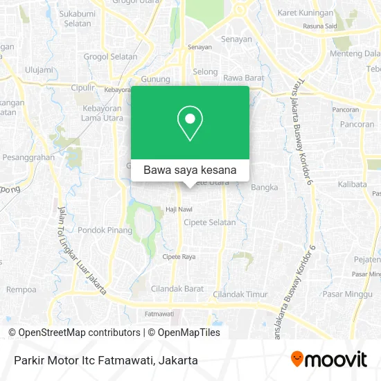 Peta Parkir Motor Itc Fatmawati