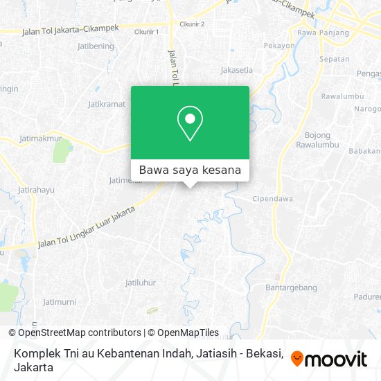 Peta Komplek Tni au Kebantenan Indah, Jatiasih - Bekasi