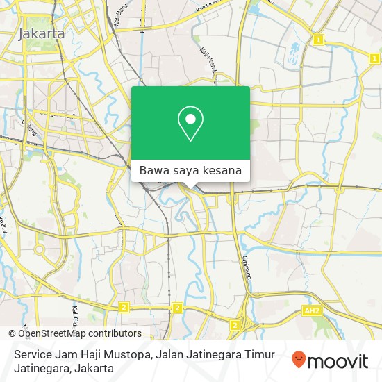 Peta Service Jam Haji Mustopa, Jalan Jatinegara Timur Jatinegara