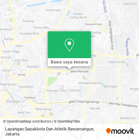 Peta Lapangan Sepakbola Dan Atletik Rawamangun