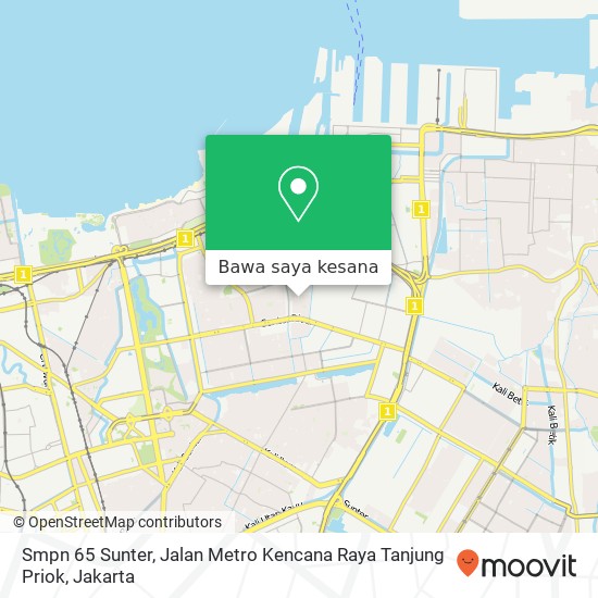 Peta Smpn 65 Sunter, Jalan Metro Kencana Raya Tanjung Priok