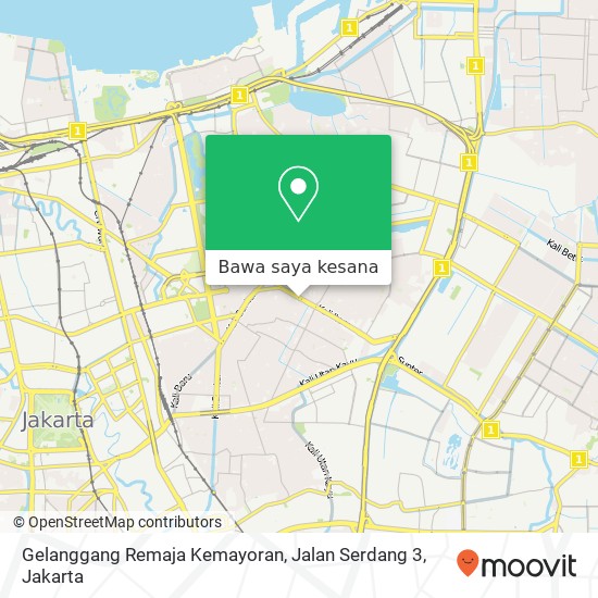 Peta Gelanggang Remaja Kemayoran, Jalan Serdang 3