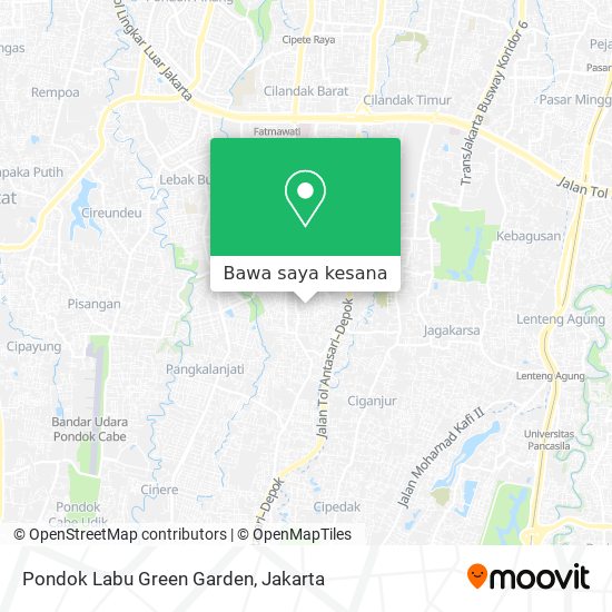 Peta Pondok Labu Green Garden