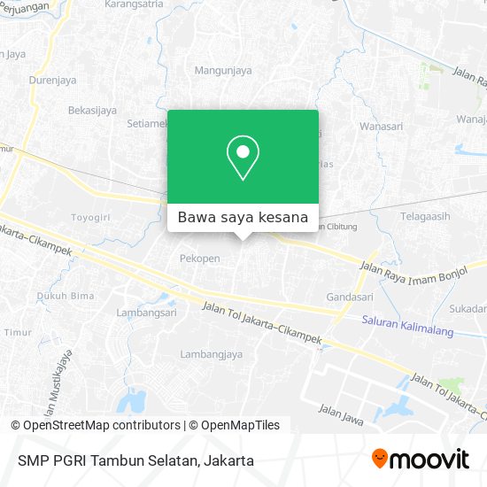 Peta SMP PGRI Tambun Selatan
