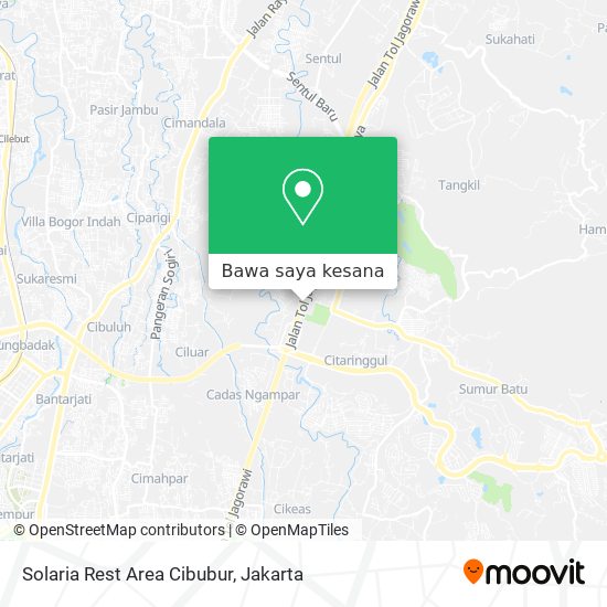 Peta Solaria Rest Area Cibubur