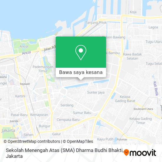 Peta Sekolah Menengah Atas (SMA) Dharma Budhi Bhakti