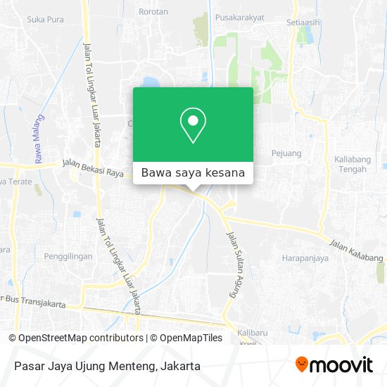 Peta Pasar Jaya Ujung Menteng