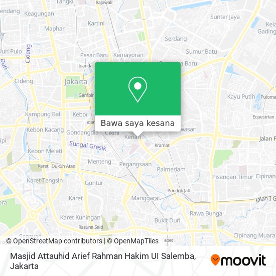 Peta Masjid Attauhid Arief Rahman Hakim UI Salemba