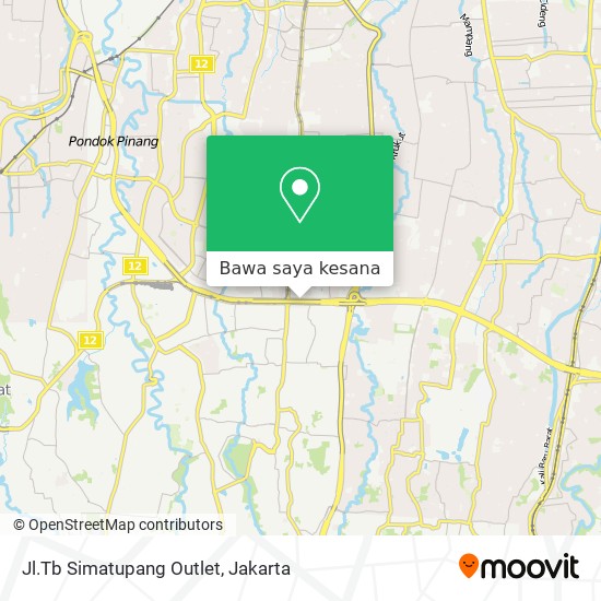 Peta Jl.Tb Simatupang Outlet