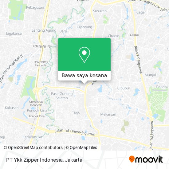 Peta PT Ykk Zipper Indonesia