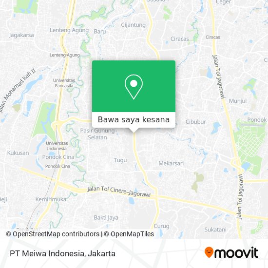 Peta PT Meiwa Indonesia