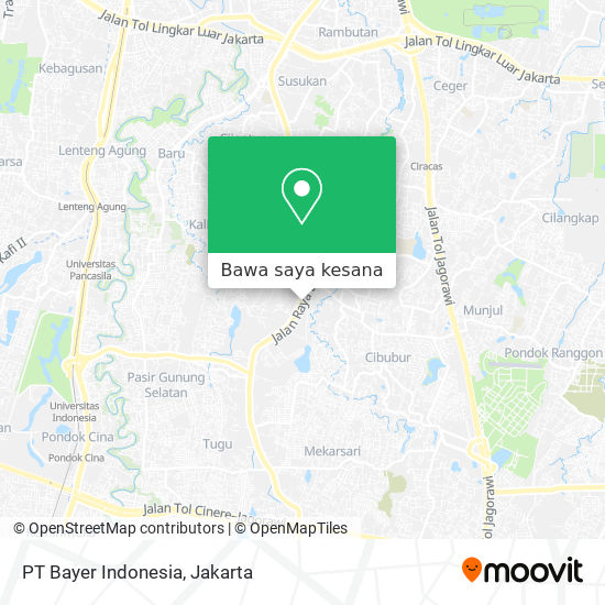 Peta PT Bayer Indonesia