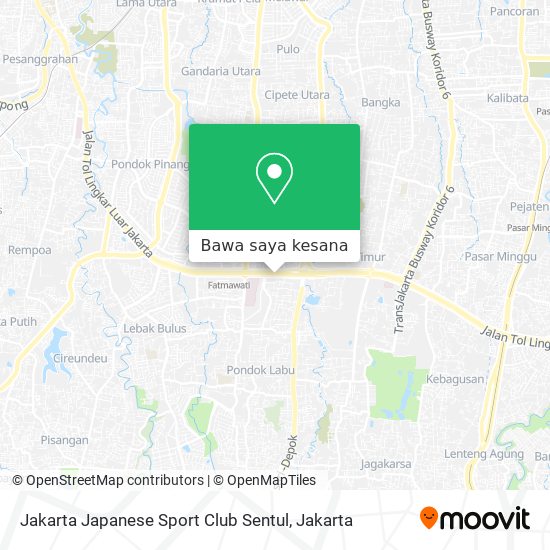 Peta Jakarta Japanese Sport Club Sentul